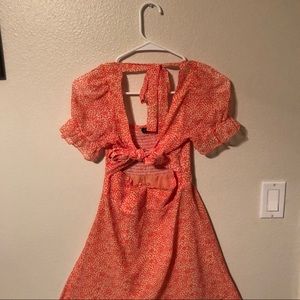 Orange Polk-a-dot dress